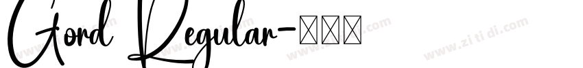 Gord Regular字体转换